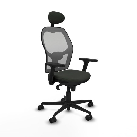 Chaise de Bureau avec Appui-tête Piqueras y Crespo 3D036N1 Noir