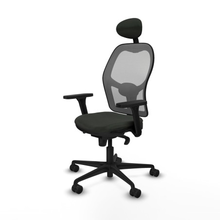Chaise de Bureau avec Appui-tête Piqueras y Crespo 3D036N1 Noir