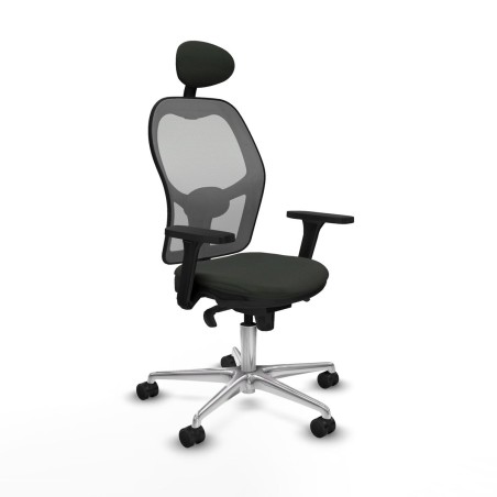 Sedia Ufficio con Poggiatesta Piqueras y Crespo 3D086N1 Nero