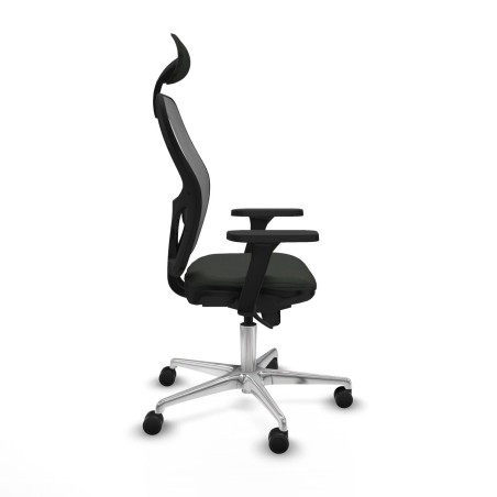 Sedia Ufficio con Poggiatesta Piqueras y Crespo 3D086N1 Nero