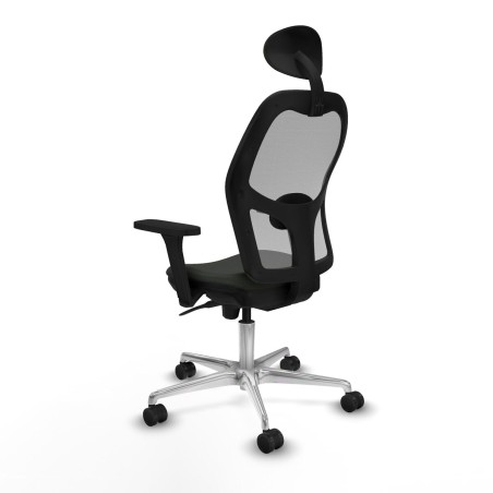 Sedia Ufficio con Poggiatesta Piqueras y Crespo 3D086N1 Nero