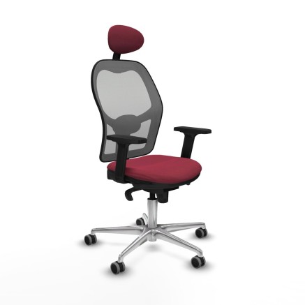 Office Chair with Headrest Jorquera Piqueras y Crespo 2D086G1 Maroon