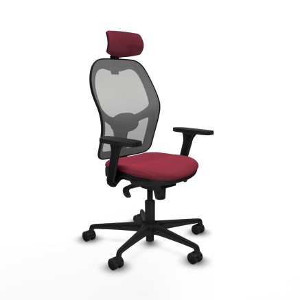 Sedia Ufficio con Poggiatesta Jorquera Piqueras y Crespo 3D036N2 Rosso