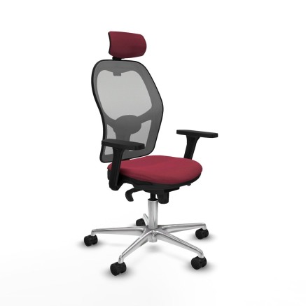 Sedia Ufficio con Poggiatesta Jorquera Piqueras y Crespo 3D086N2 Rosso