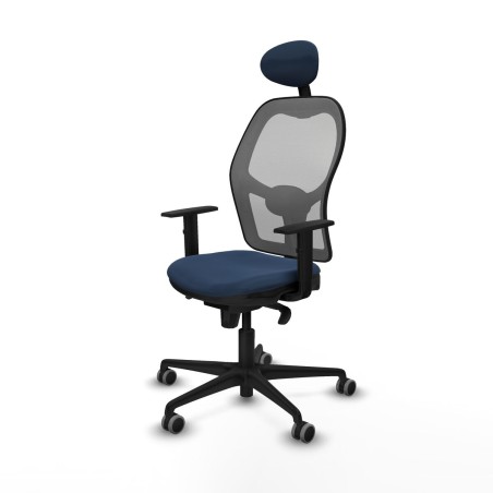 Office Chair with Headrest Jorquera Piqueras y Crespo 1D036G1 Navy Blu