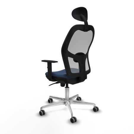 Office Chair with Headrest Jorquera Piqueras y Crespo 1D086G1 Navy Blu