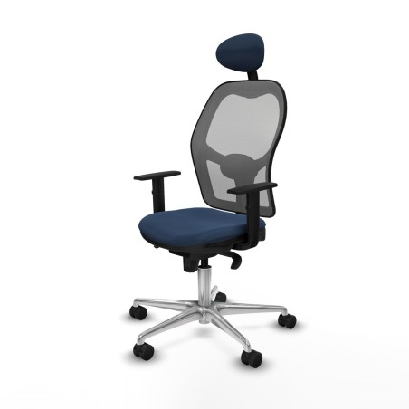 Office Chair with Headrest Jorquera Piqueras y Crespo 1D086N1 Navy Blu