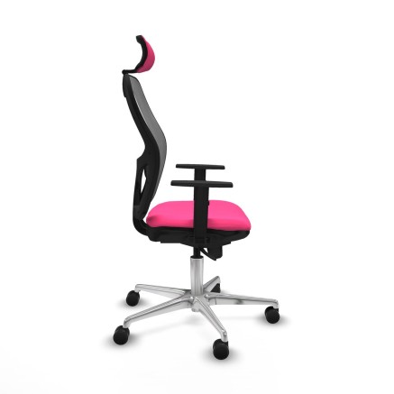 Office Chair with Headrest Jorquera Piqueras y Crespo 1D086N2 Pink 2