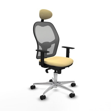 Bürostuhl mit Kopfstütze Jorquera Piqueras y Crespo 1D086N1 Creme