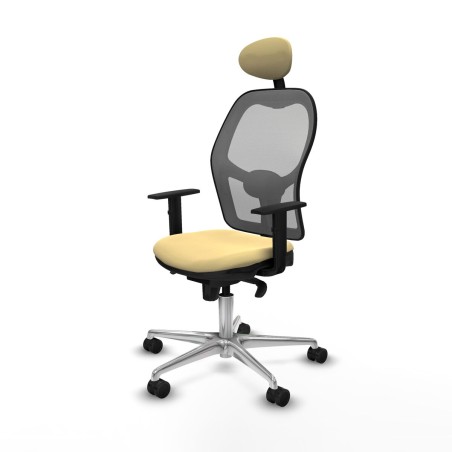 Sedia Ufficio con Poggiatesta Jorquera Piqueras y Crespo 1D086N1 Crema