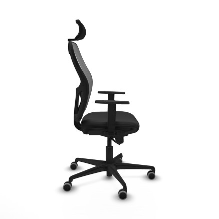 Sedia Ufficio con Poggiatesta Jorquera Piqueras y Crespo 1D036G2 Nero 2