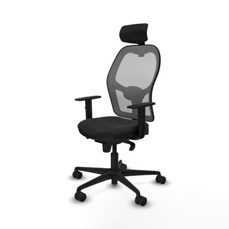 Sedia Ufficio con Poggiatesta Jorquera Piqueras y Crespo 1D036N2 Nero