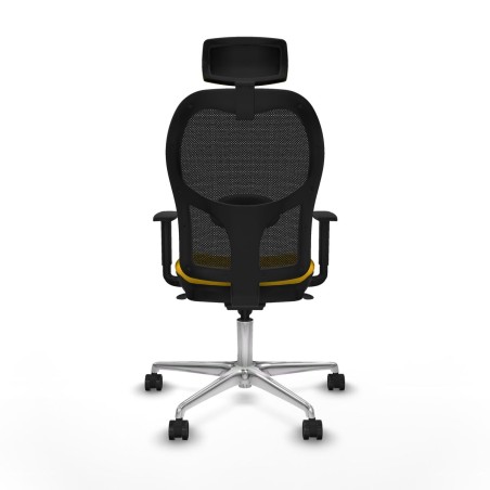 Office Chair with Headrest Jorquera Piqueras y Crespo 1D086N2 Yellow