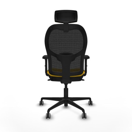 Office Chair with Headrest Jorquera Piqueras y Crespo 2D036G2 Yellow