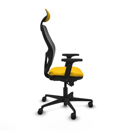 Office Chair with Headrest Jorquera Piqueras y Crespo 2D036N1 Yellow 2