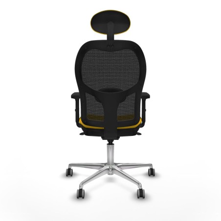 Sedia Ufficio con Poggiatesta Jorquera Piqueras y Crespo 2D086G1 Giall