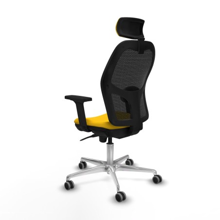 Office Chair with Headrest Jorquera Piqueras y Crespo 2D086G2 Yellow