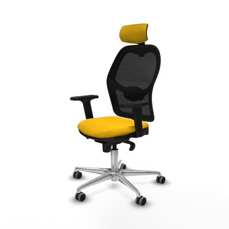 Office Chair with Headrest Jorquera Piqueras y Crespo 2D086G2 Yellow