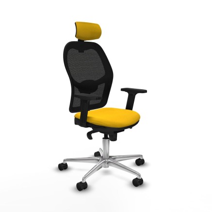 Sedia Ufficio con Poggiatesta Jorquera Piqueras y Crespo 2D086N2 Giall
