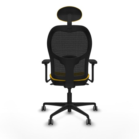 Office Chair with Headrest Jorquera Piqueras y Crespo 3D036G1 Yellow