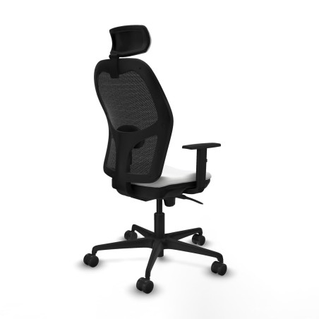 Sedia Ufficio con Poggiatesta Piqueras y Crespo 1D036N2 Bianco