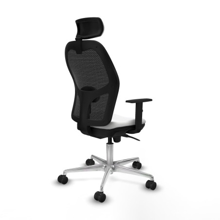 Sedia Ufficio con Poggiatesta Piqueras y Crespo 1D086N2 Bianco