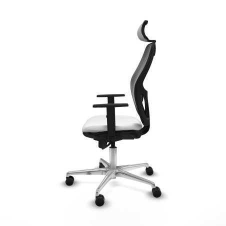 Sedia Ufficio con Poggiatesta Piqueras y Crespo 1D086N2 Bianco