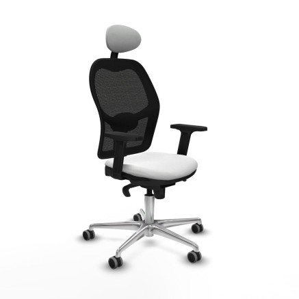 Sedia Ufficio con Poggiatesta Piqueras y Crespo 2D086G1 Bianco
