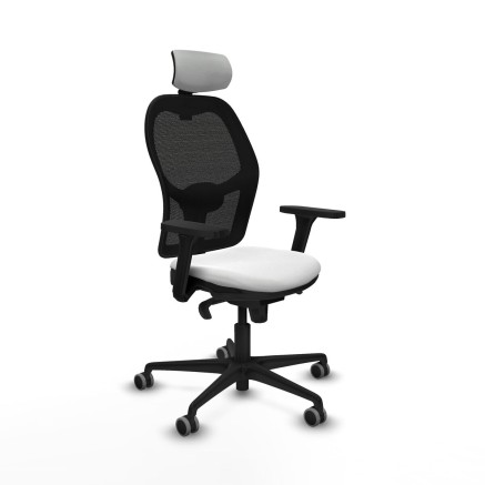 Sedia Ufficio con Poggiatesta Piqueras y Crespo 3D036G2 Bianco