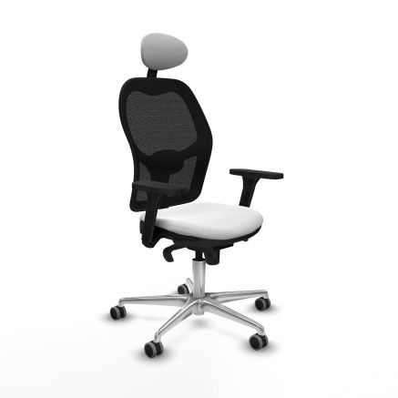 Chaise de Bureau avec Appui-tête Piqueras y Crespo 3D086G1 Blanc