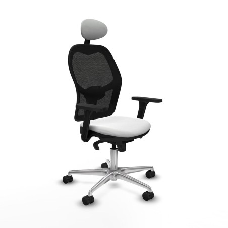 Chaise de Bureau avec Appui-tête Piqueras y Crespo 3D086N1 Blanc