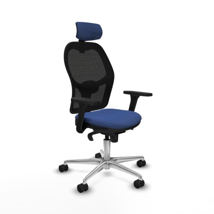 Office Chair with Headrest Jorquera Piqueras y Crespo 3D086N2 Navy Blu