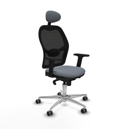 Sedia Ufficio con Poggiatesta Jorquera Piqueras y Crespo 2D086G1 Grigi