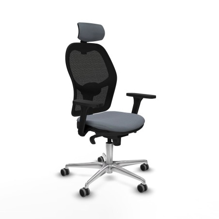 Sedia Ufficio con Poggiatesta Jorquera Piqueras y Crespo 3D086G2 Grigi