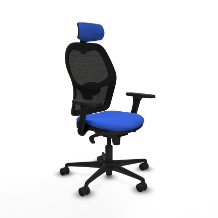 Sedia Ufficio con Poggiatesta Jorquera Piqueras y Crespo 3D036N2 Azzur