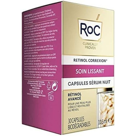 Sérum Facial Roc Line Smoothing Retinol Noche 30 Cápsulas 2