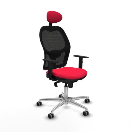 Office Chair with Headrest Jorquera Piqueras y Crespo 1D086G1 Red