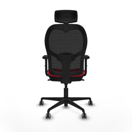 Sedia Ufficio con Poggiatesta Jorquera Piqueras y Crespo 2D036G2 Rosso