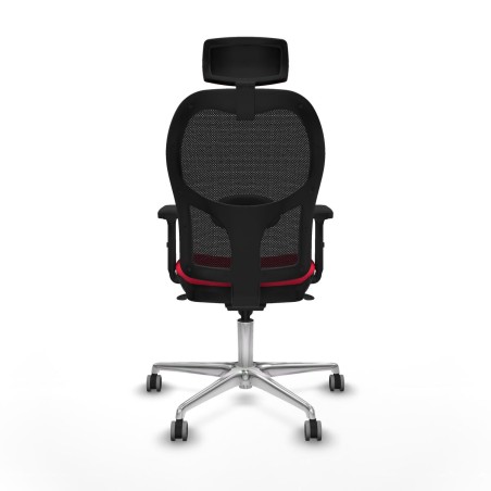 Sedia Ufficio con Poggiatesta Jorquera Piqueras y Crespo 2D086G2 Rosso