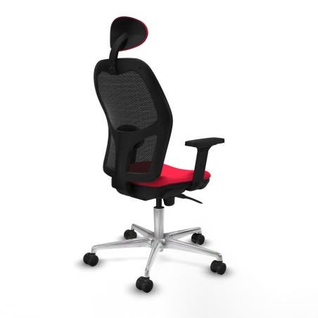 Office Chair with Headrest Jorquera Piqueras y Crespo 2D086N1 Red