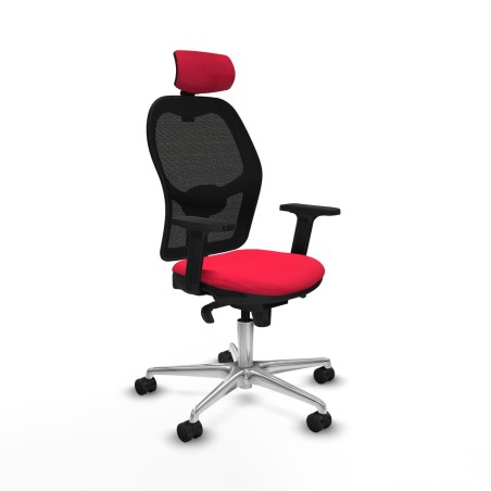 Office Chair with Headrest Jorquera Piqueras y Crespo 2D086N2 Red