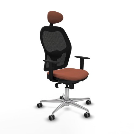 Sedia Ufficio con Poggiatesta Jorquera Piqueras y Crespo 1D086G1 Marro