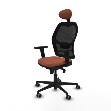 Office Chair with Headrest Jorquera Piqueras y Crespo 2D036G1 Brown Bl