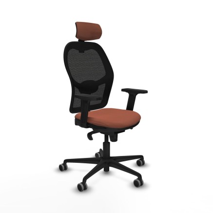 Sedia Ufficio con Poggiatesta Jorquera Piqueras y Crespo 2D036G2 Marro