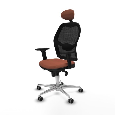 Office Chair with Headrest Jorquera Piqueras y Crespo 2D086G1 Brown Bl