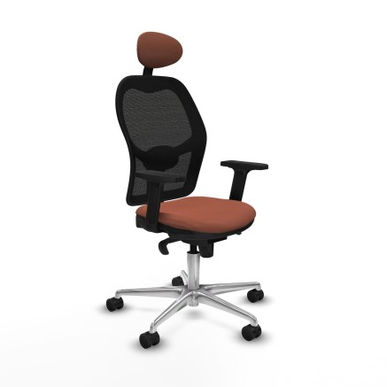 Office Chair with Headrest Jorquera Piqueras y Crespo 2D086N1 Brown Bl