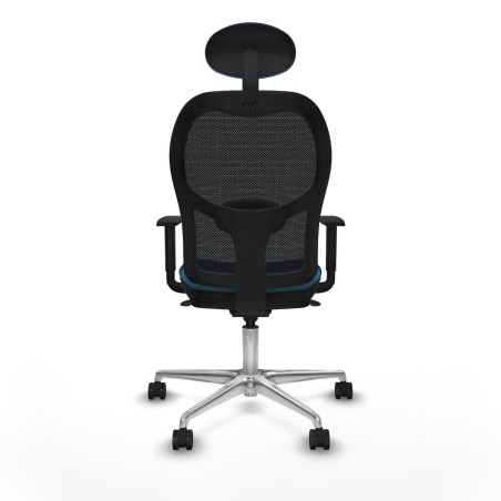 Office Chair Piqueras y Crespo 1D086N1 Black Petroleum green