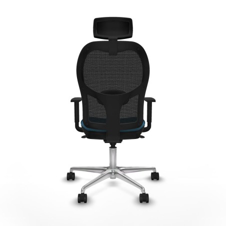 Office Chair Piqueras y Crespo 1D086N2 Black Petroleum green