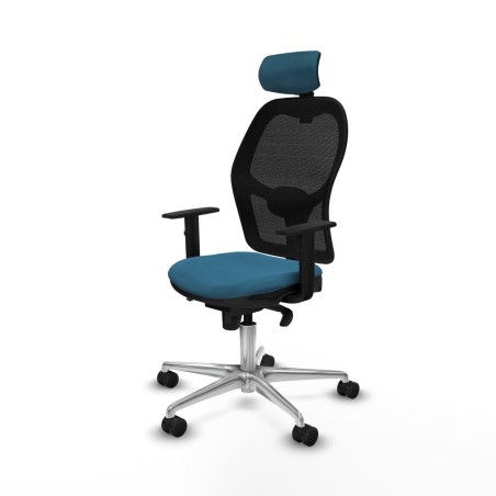 Office Chair Piqueras y Crespo 1D086N2 Black Petroleum green