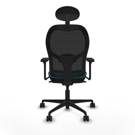 Sedia Ufficio con Poggiatesta Jorquera Piqueras y Crespo 3D036N1 Nero